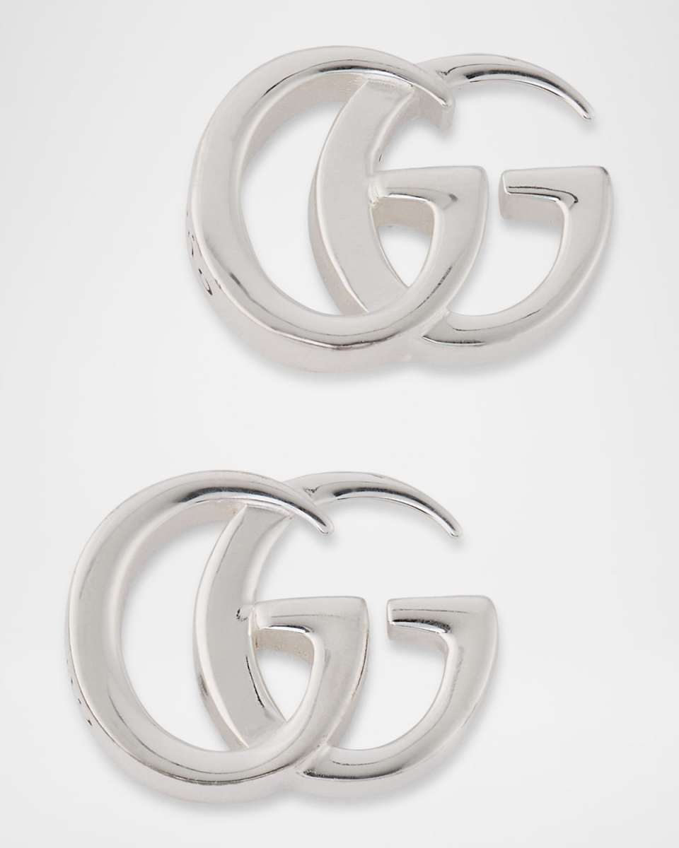 GG Marmont Sterling Silver Stud Earrings